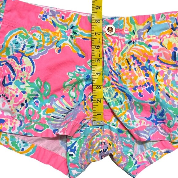 Lilly Pulitzer The Kerrie Short 3" Inseam Pink Multicolor Floral Women Size 4 - Picture 3 of 11